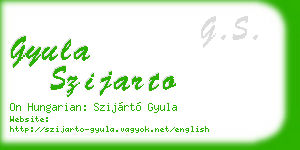 gyula szijarto business card
