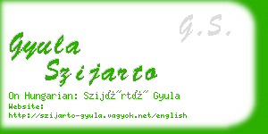 gyula szijarto business card